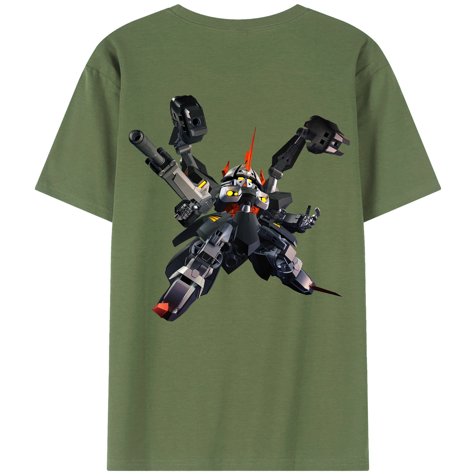 （画像用） 機動戦士ガンダム Mobile Suit Gundam 綿100％ メンズ半袖Tシャツ（バックプリント） 通気性